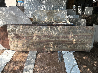 2CM Typhoon Bordeaux - Granite (82.75" x 26.75")